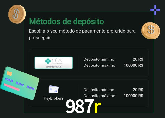 O cassino 987r oferece uma grande variedade de métodos de pagamento